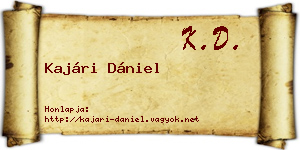 Kajári Dániel névjegykártya